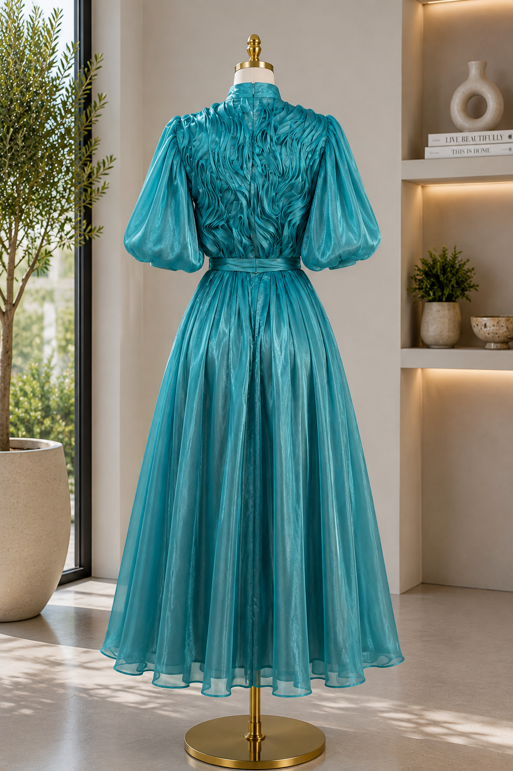 The Seraphina Sculpted Satin Maxi Dress