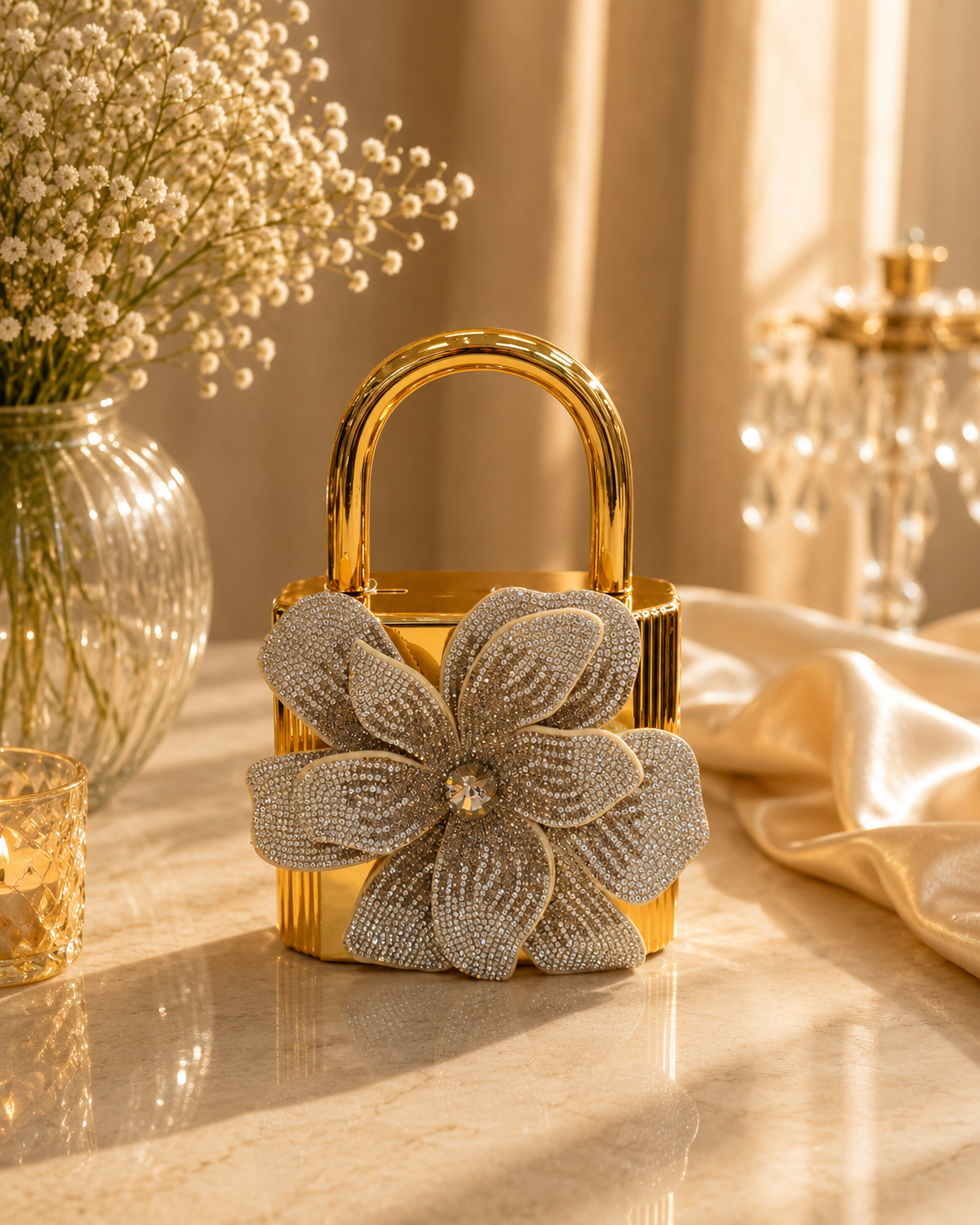 Crystal Bloom Luxe Minaudière