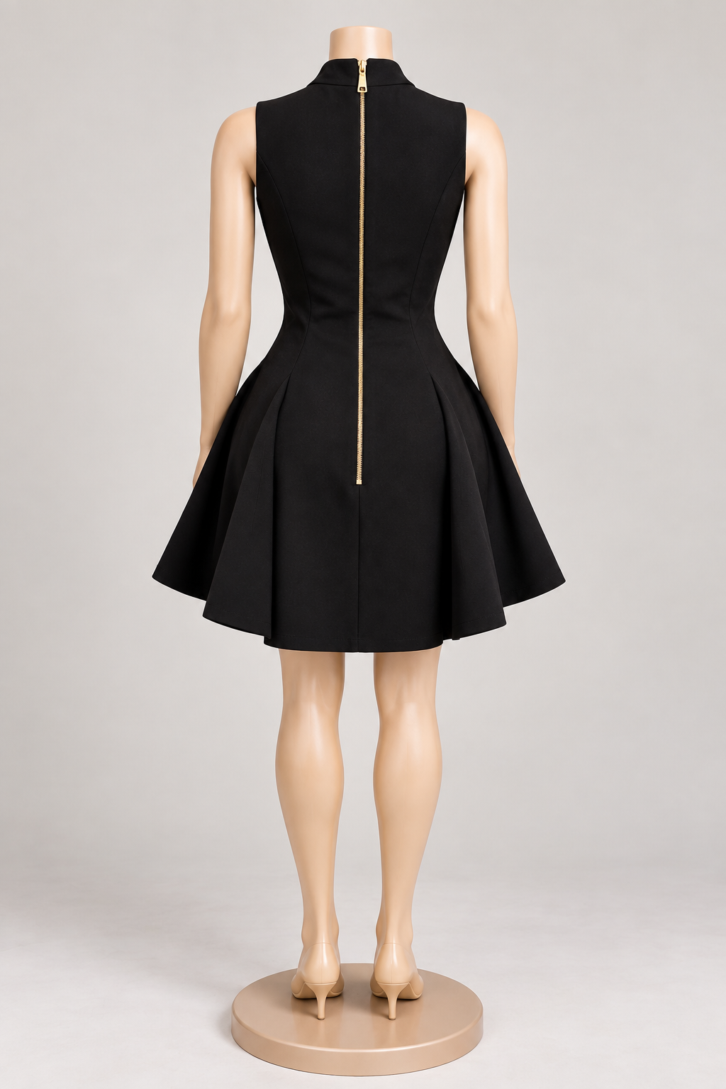Amelia Gold-Button Mini Dress