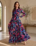 Abstract Elegance Mesh Dress Collection