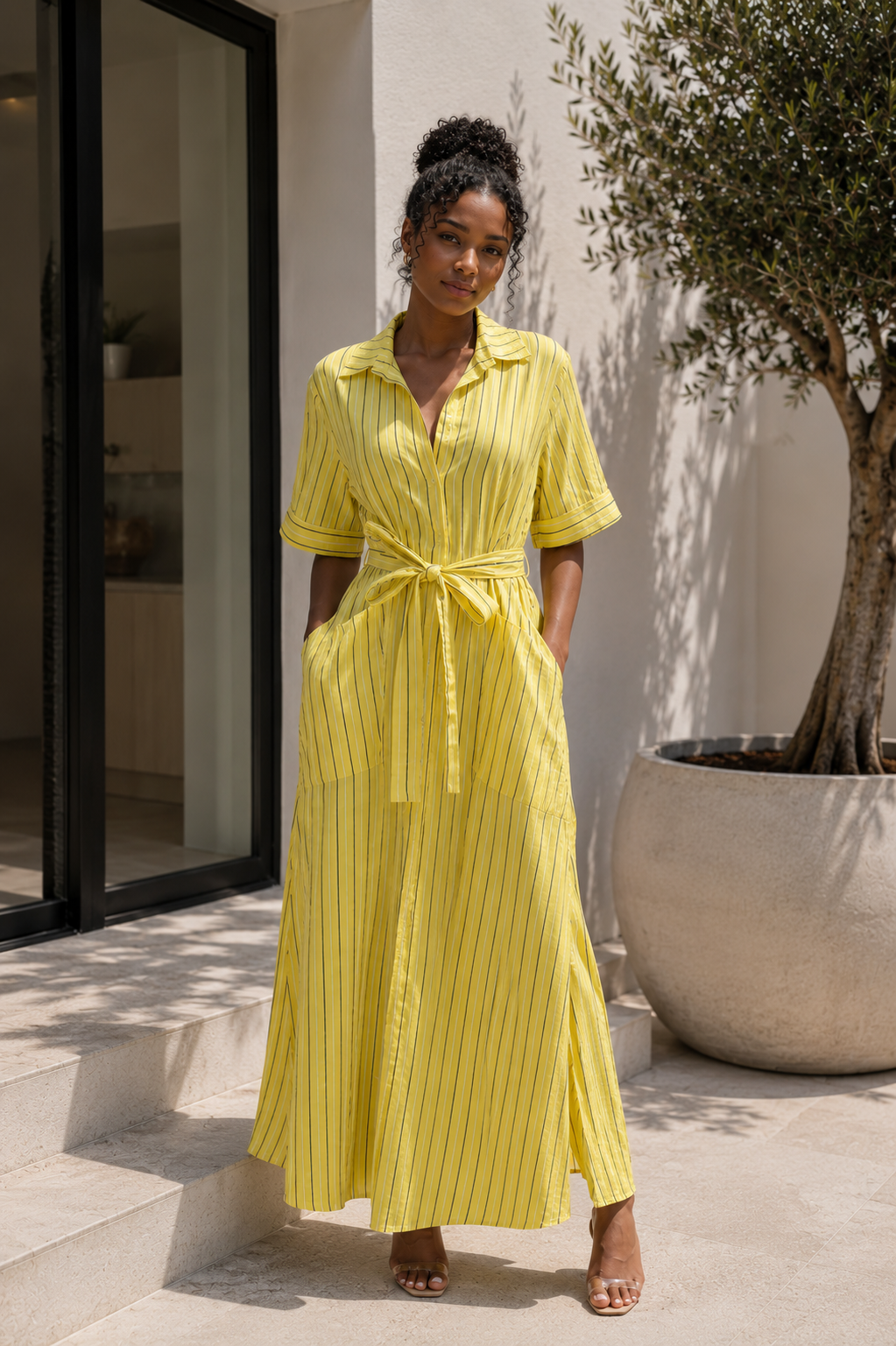 The Amalfi Stripe Shirt Dress