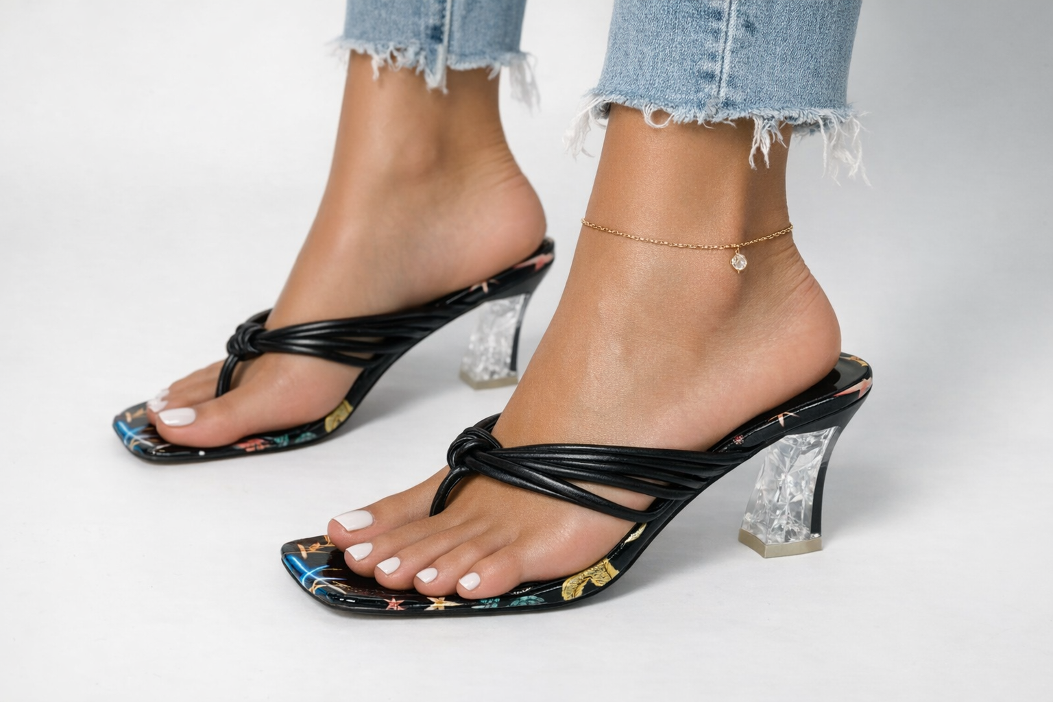 Starfish Crystalline Sculptural Mules