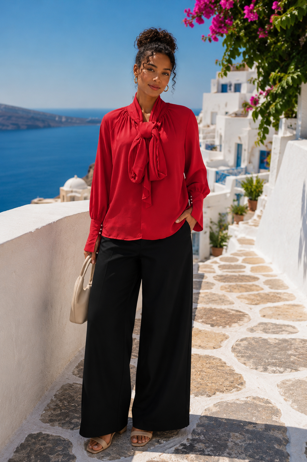 The Crimson Grace Bow Blouse