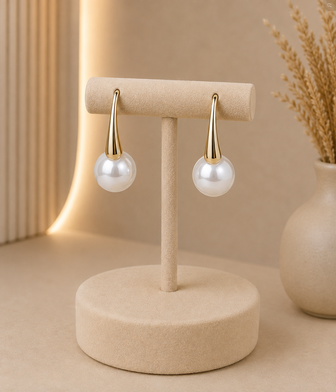 The Celeste Pearl Drop Earrings