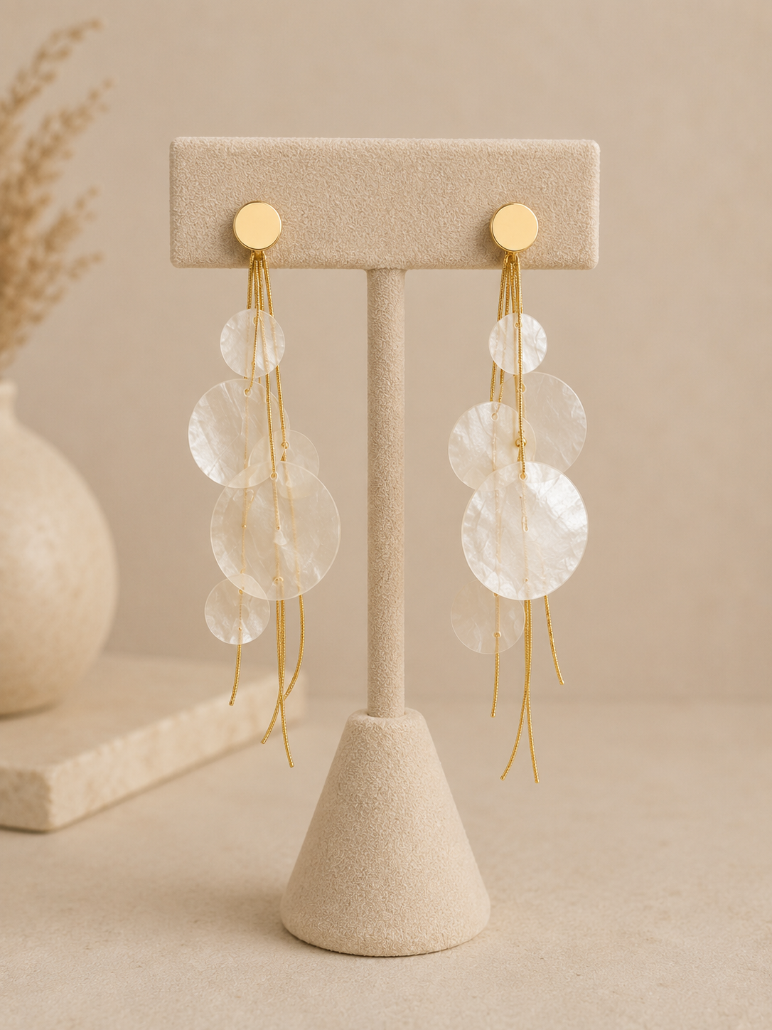 Luna Cascade Mother of Pearl Earrings