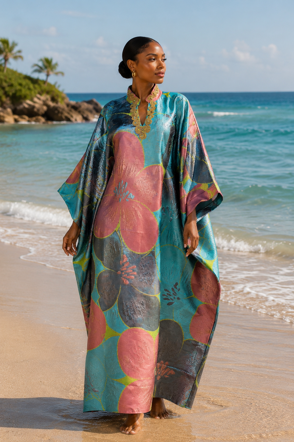 The Paradise Bloom Luxe Kaftan Collection