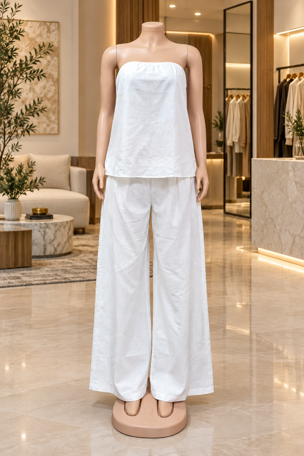 Alina Strapless Wide Leg Co-Ord Set