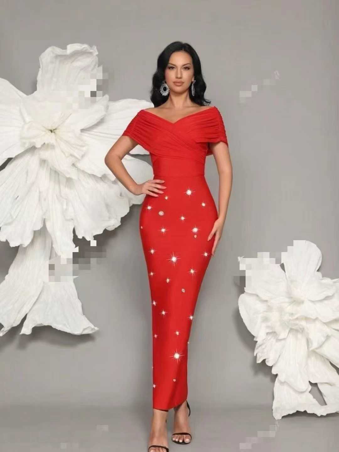 Off-the-Shoulder Evening Gown