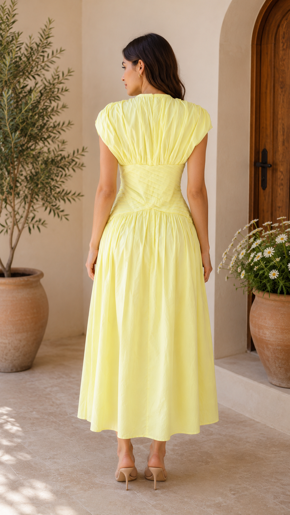 Ruched Waist Midi Dress Collection