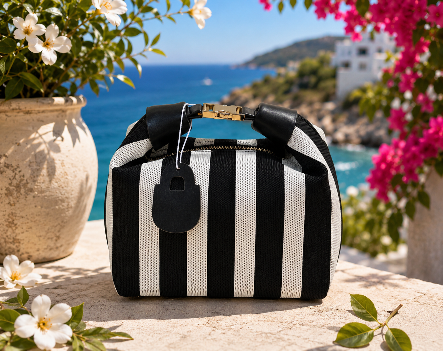 The Monaco Stripe Mini Satchel