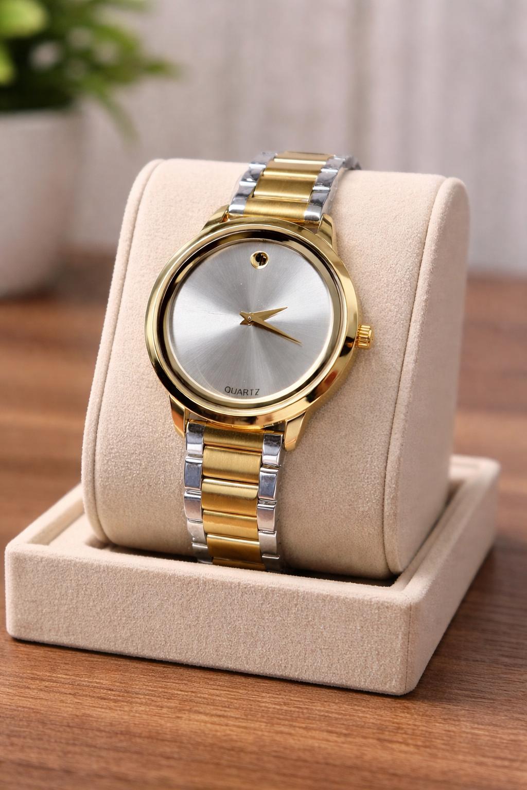 Gold and Silver Quartz Watch
