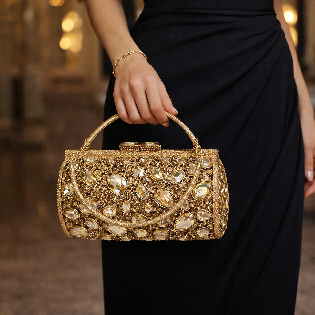 Mini Gold Handbag