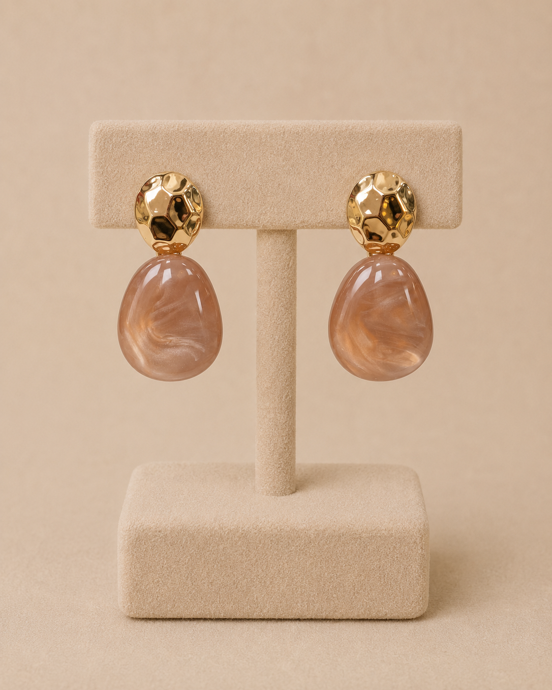 Champagne Glow Teardrop Earrings