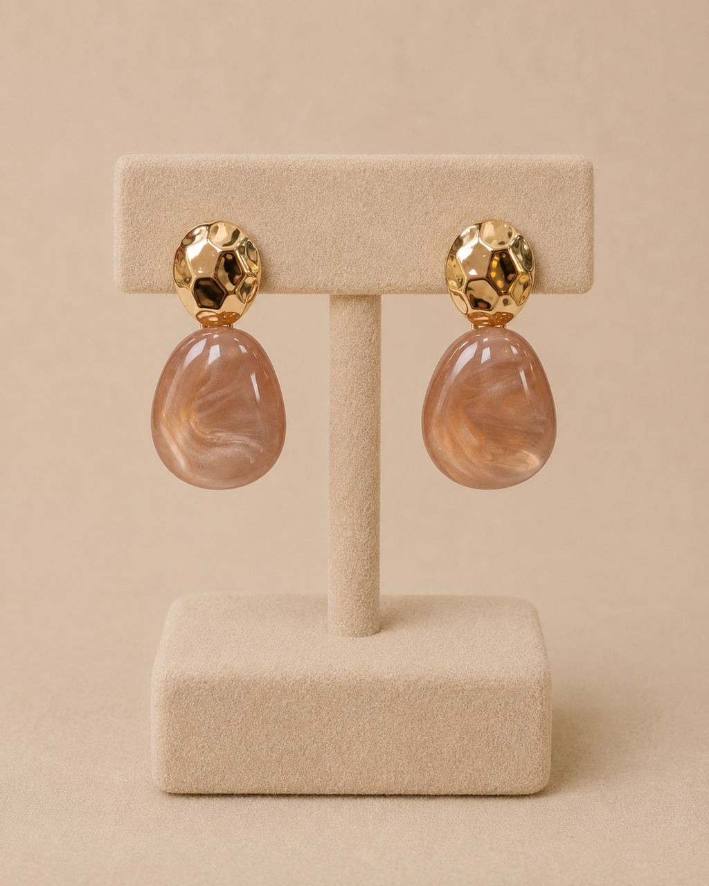 Champagne Glow Teardrop Earrings
