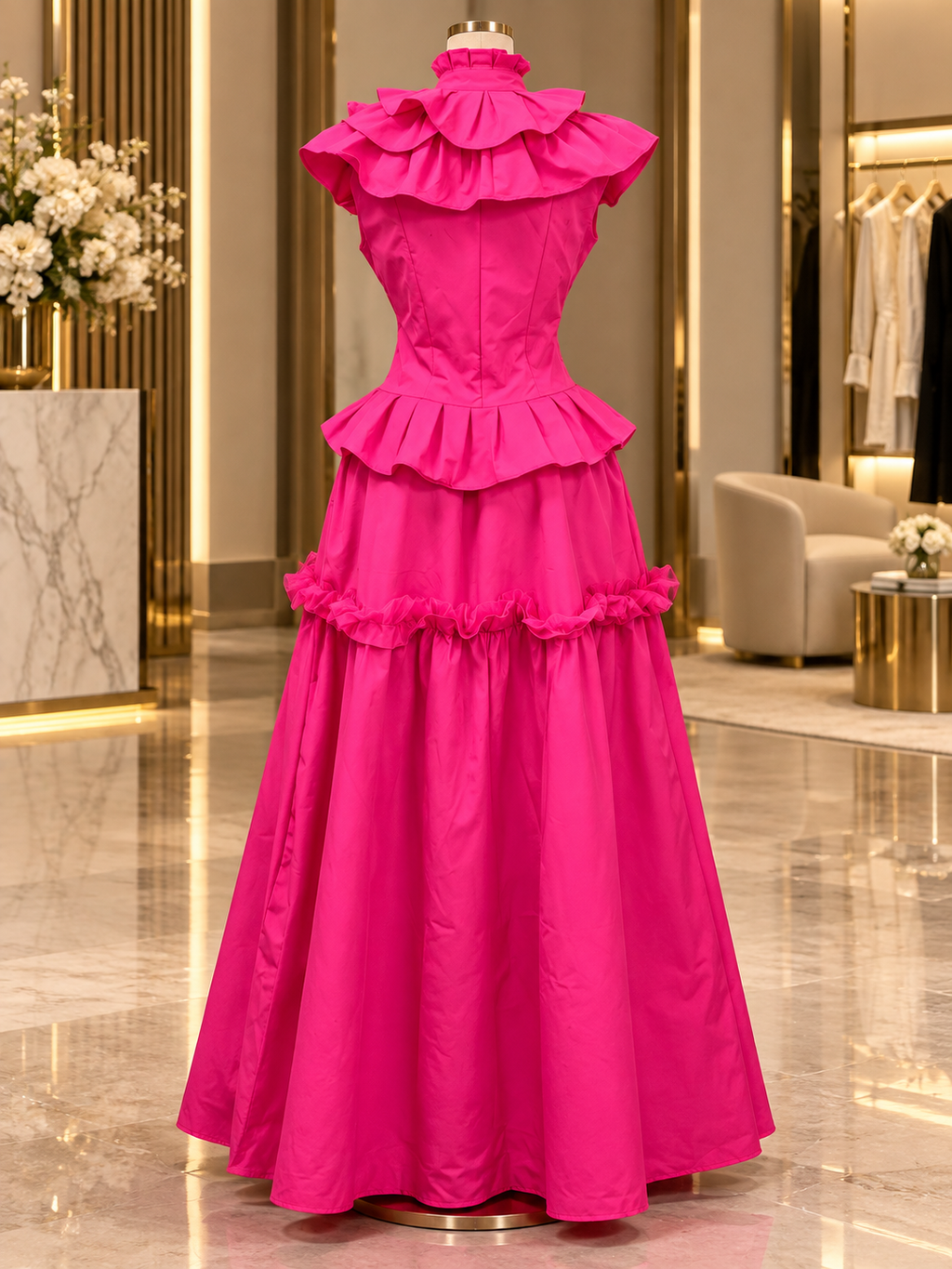 The Serena Ruffle Maxi Dress