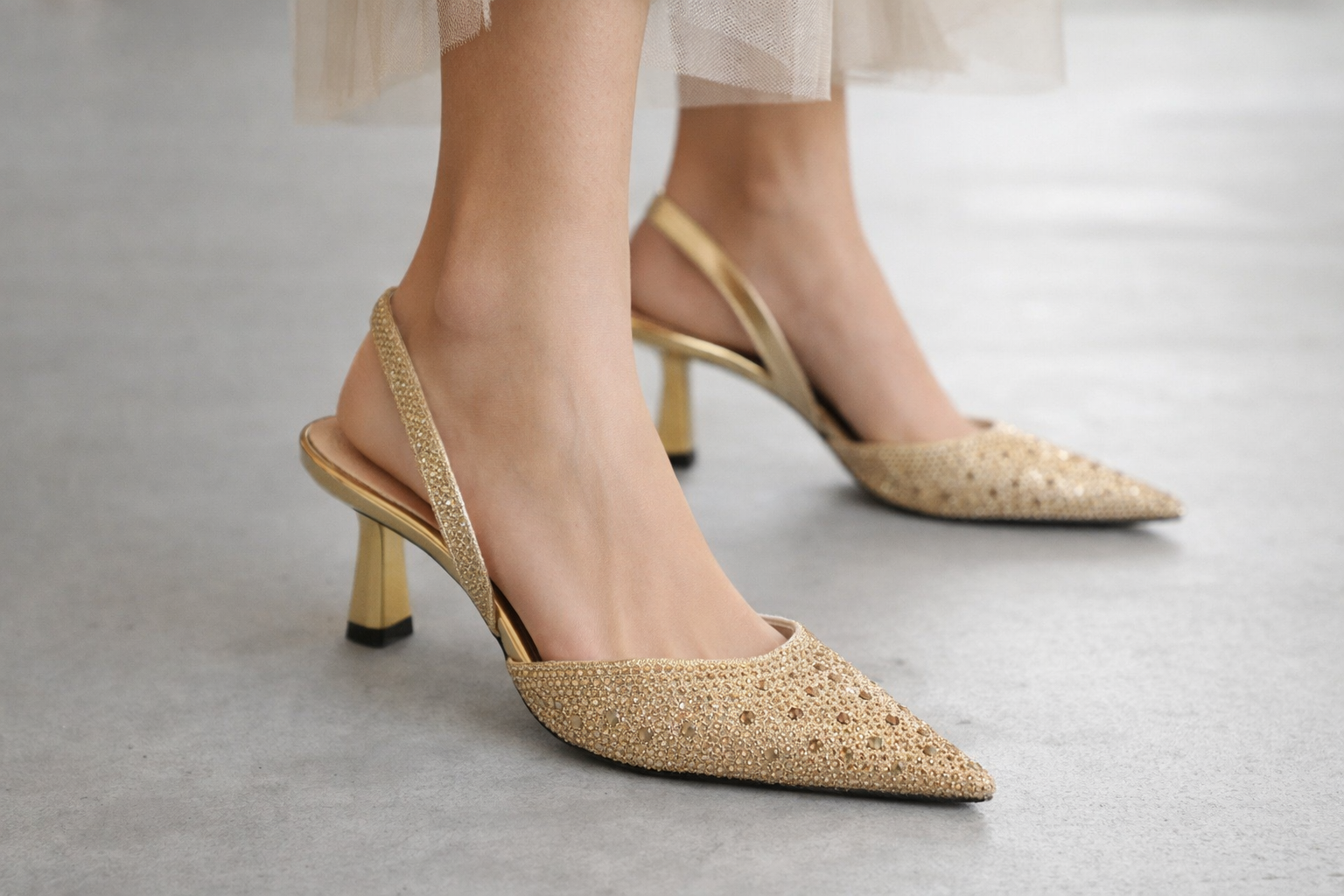Radiant Elegance Slingback Heels