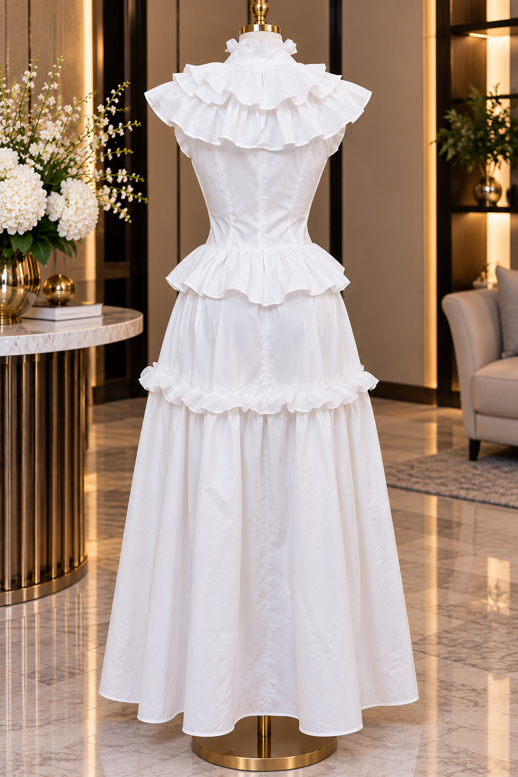 The Serena Ruffle Maxi Dress