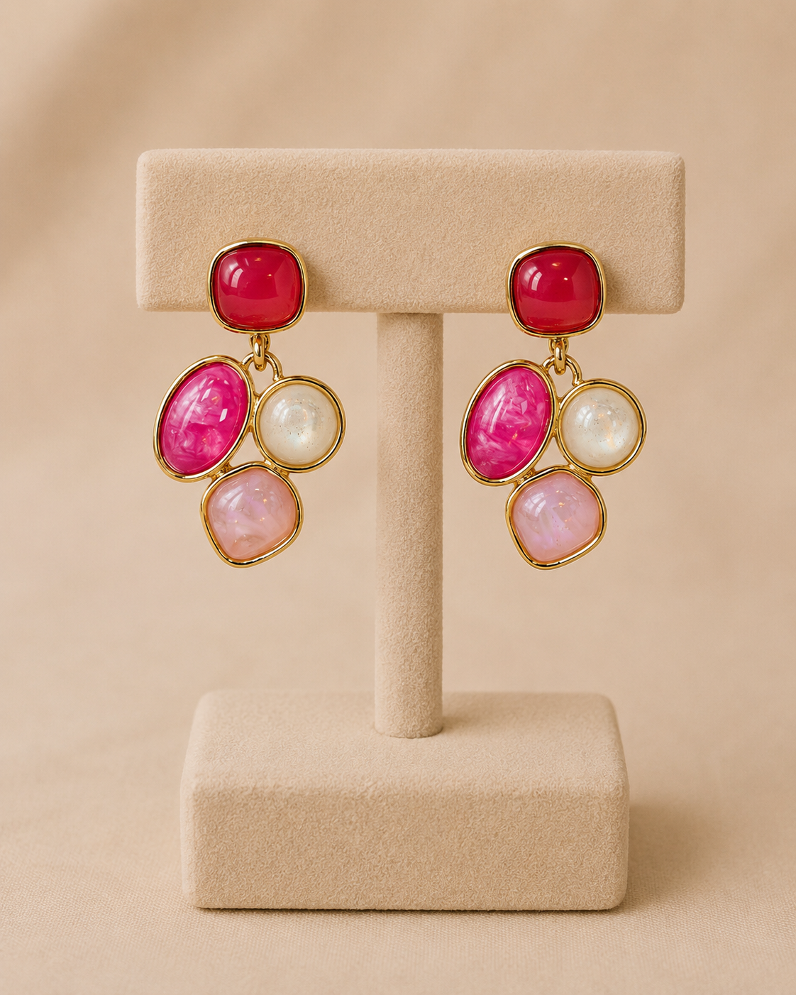 Rosé Lumière Cluster Earrings