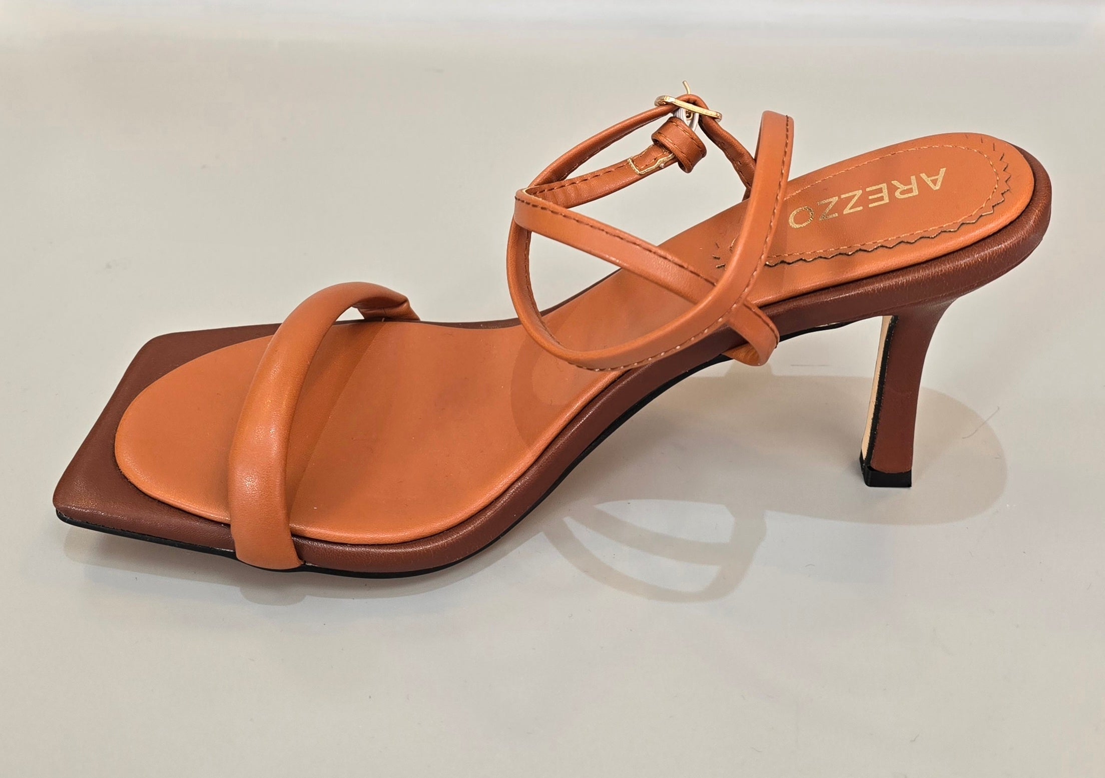 Tan Strappy Heeled Sandals