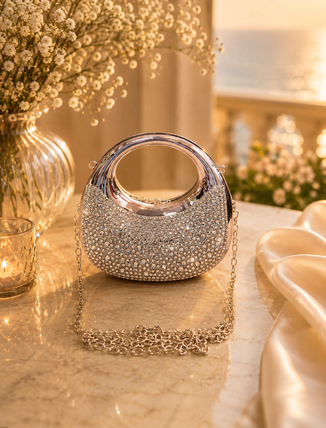 Celestial Aurora Crystal Mini Bag