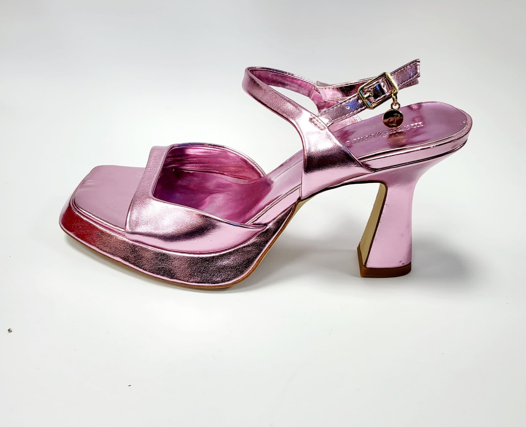 The Radiant Metallic Heeled Sandals