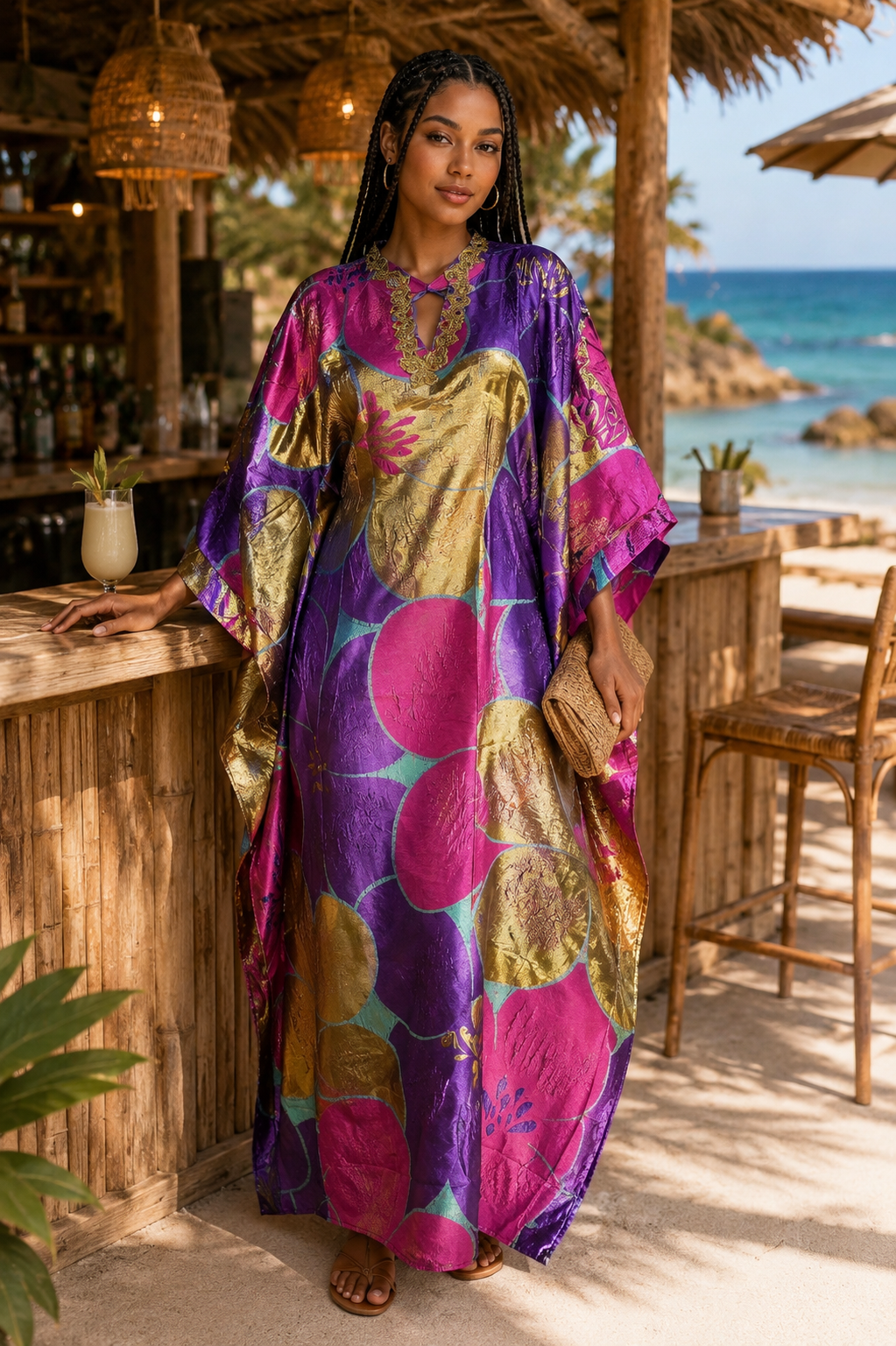 The Paradise Bloom Luxe Kaftan Collection
