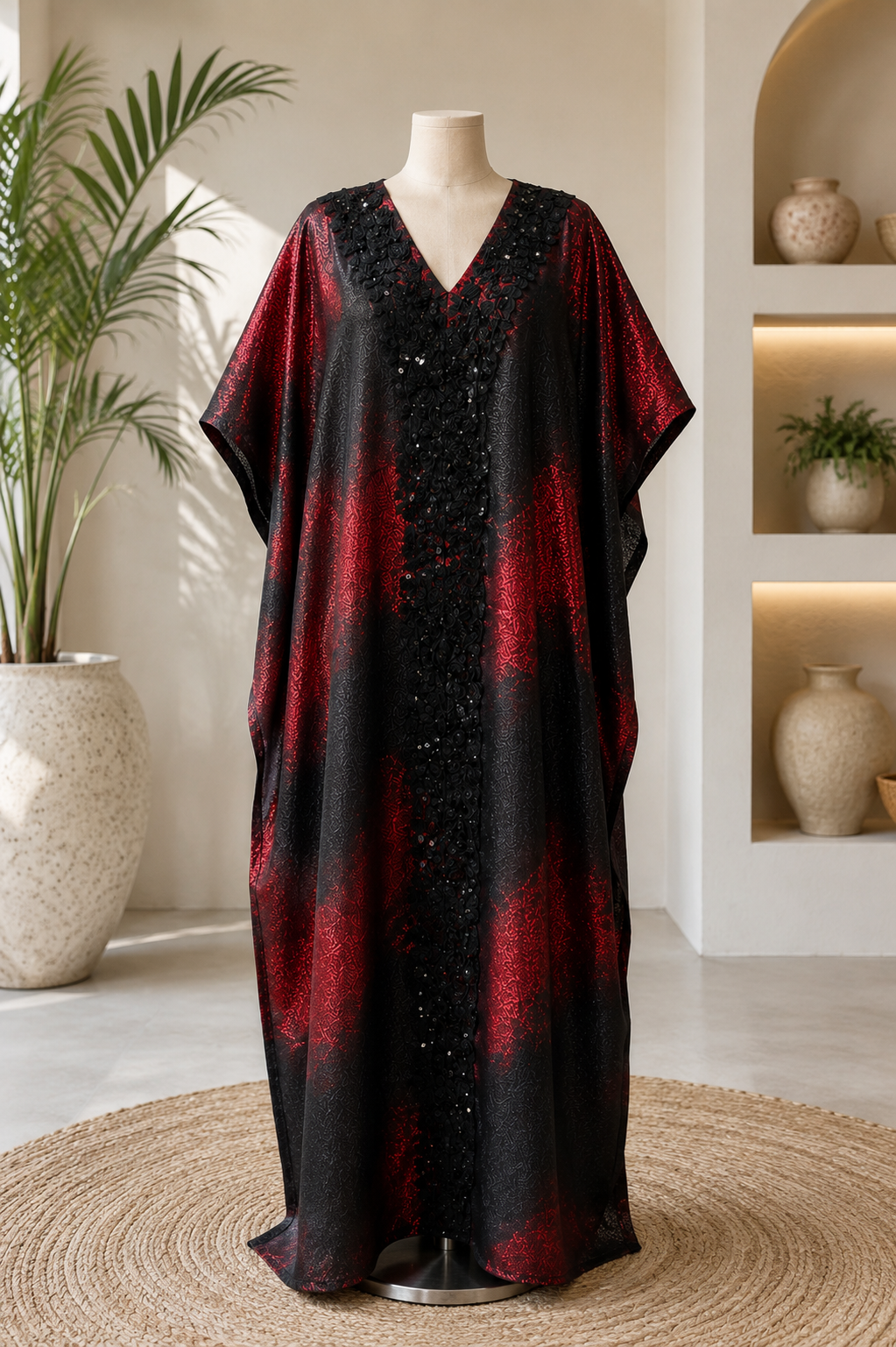 The Midnight Ruby Luxe Kaftan