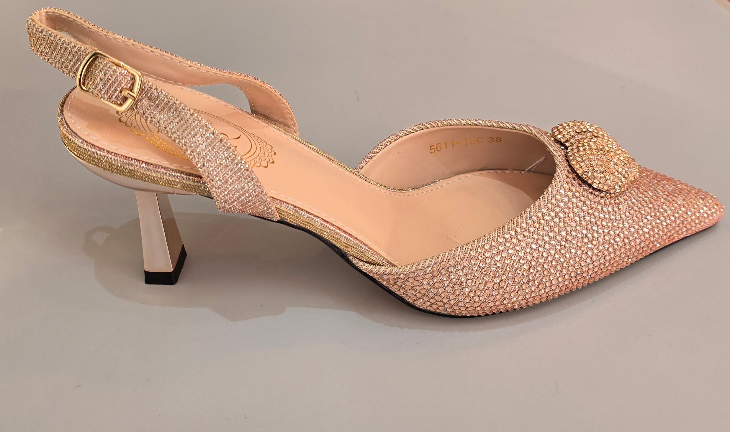 Radiant Rhinestone Slingback Heels