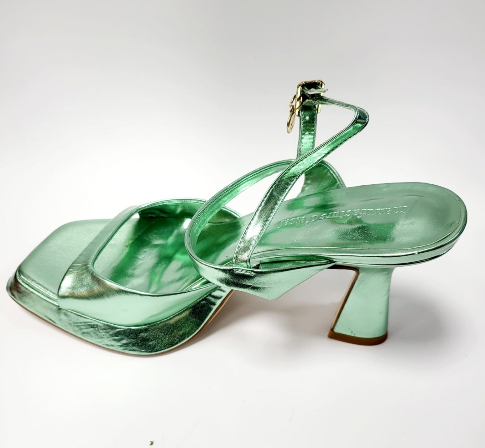 The Radiant Metallic Heeled Sandals