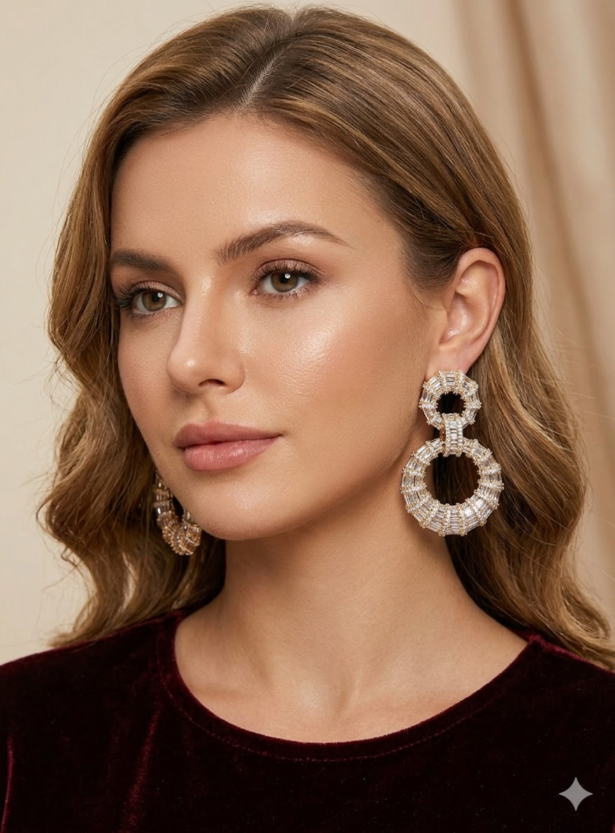 Aurélie Crystal Halo Earrings