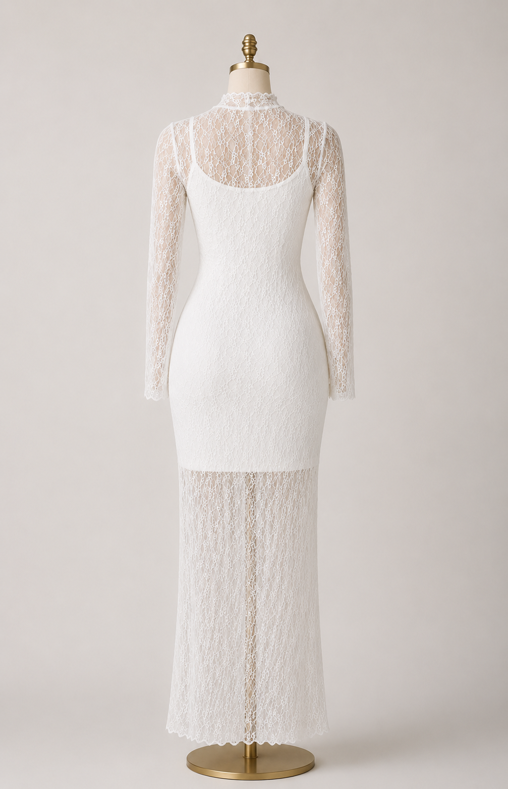 Ethereal Lace Elegance Maxi Dress
