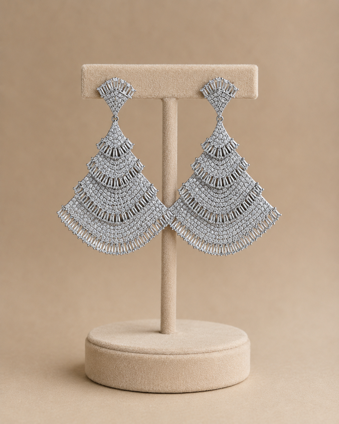 Diamond Cascade Chandelier Earrings