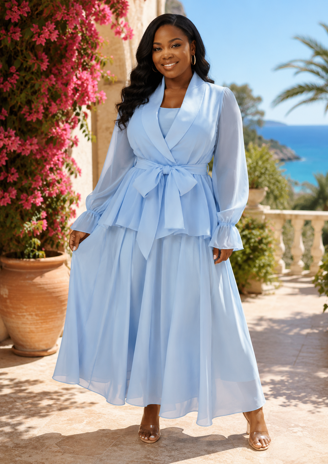 Celeste Organza Overlay Dress