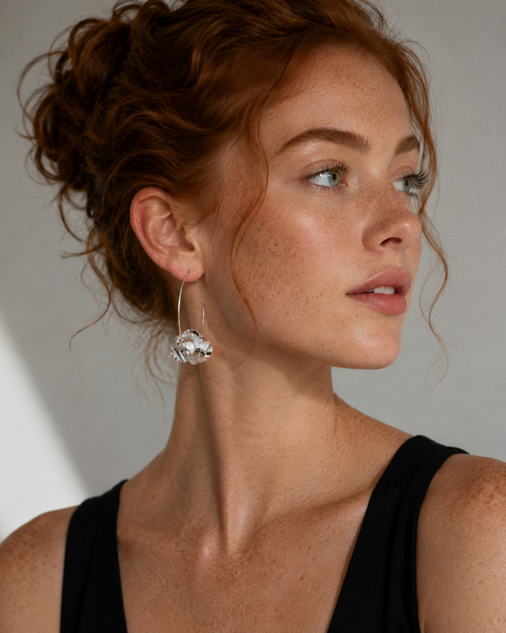 Lumière Charm Hoop Earrings