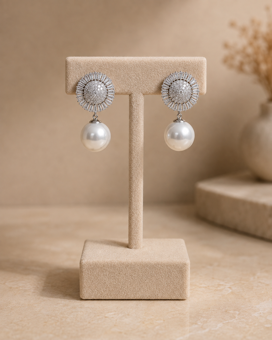 The Pearl Halo Earrings