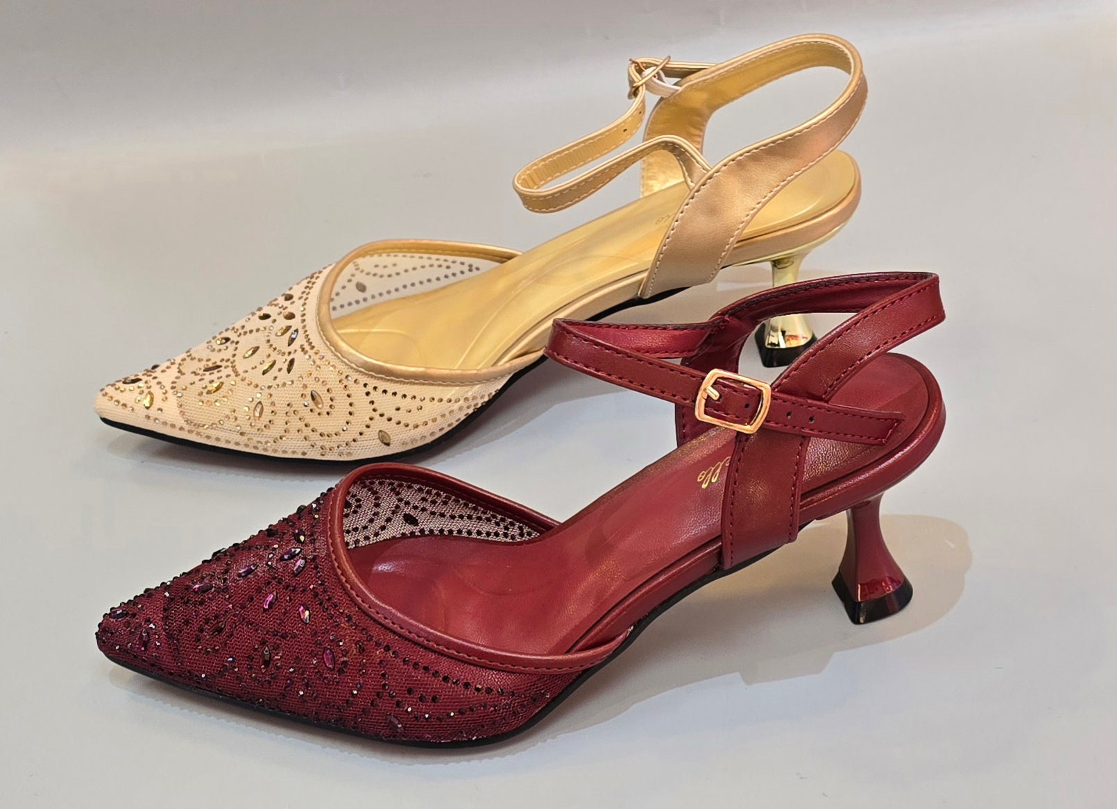Elegant Embellished Slingback Heels