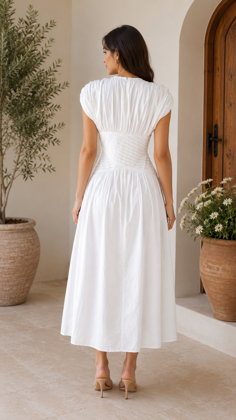 Ruched Waist Midi Dress Collection