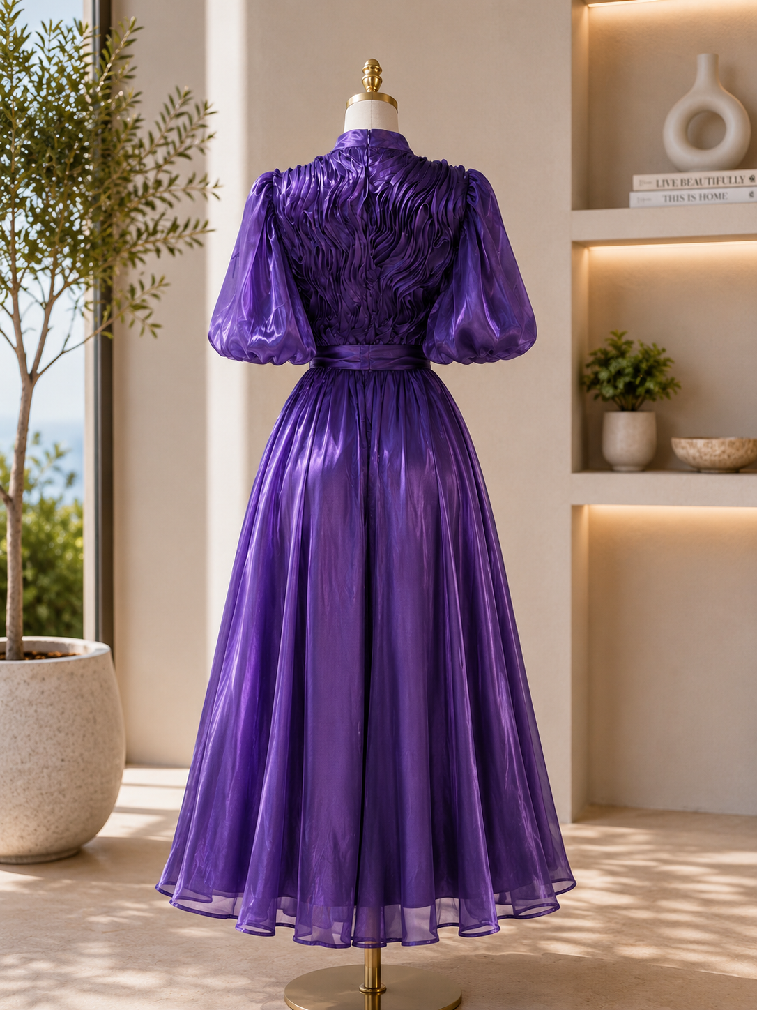 The Seraphina Sculpted Satin Maxi Dress