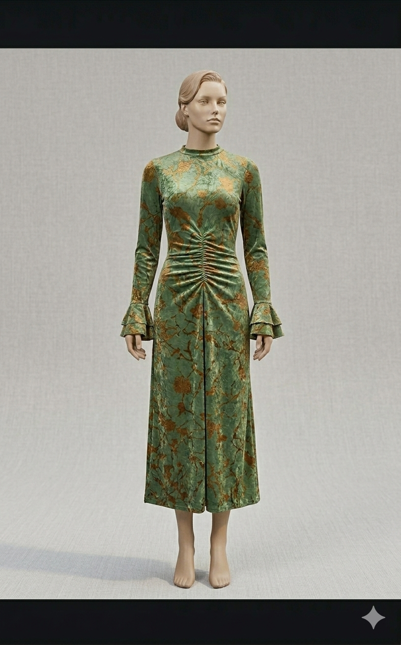 The Emerald Orchard Velvet Gown