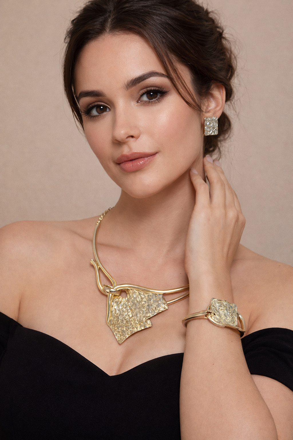 Gold 3 Piece Jewellery Set