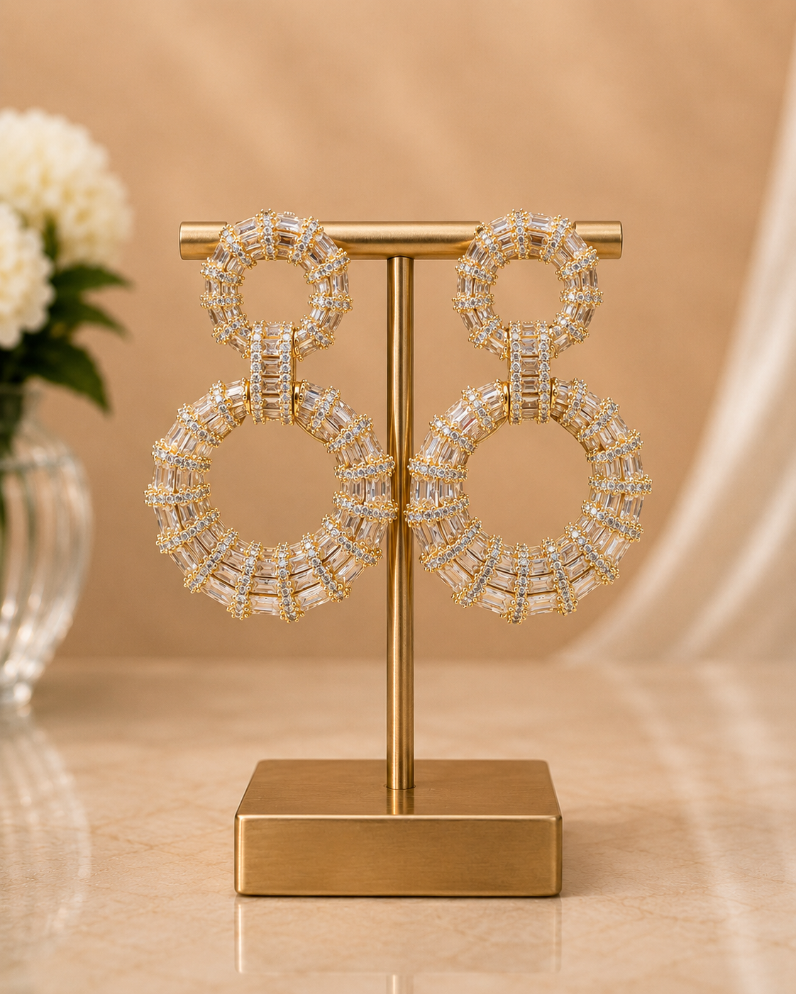 Aurélie Crystal Halo Earrings