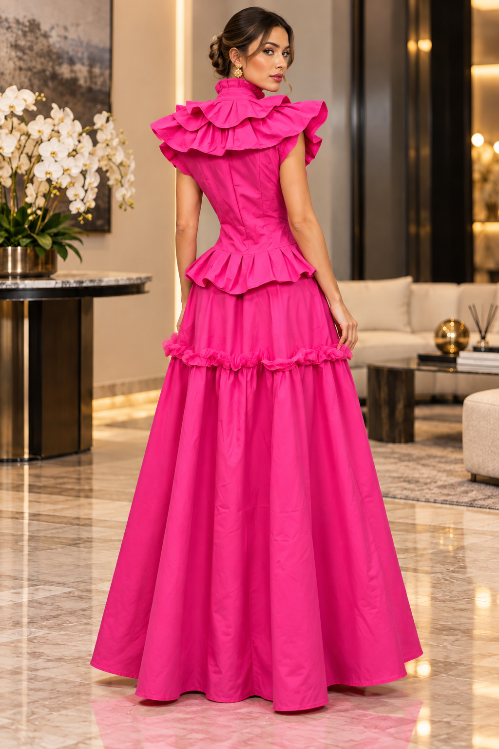The Serena Ruffle Maxi Dress