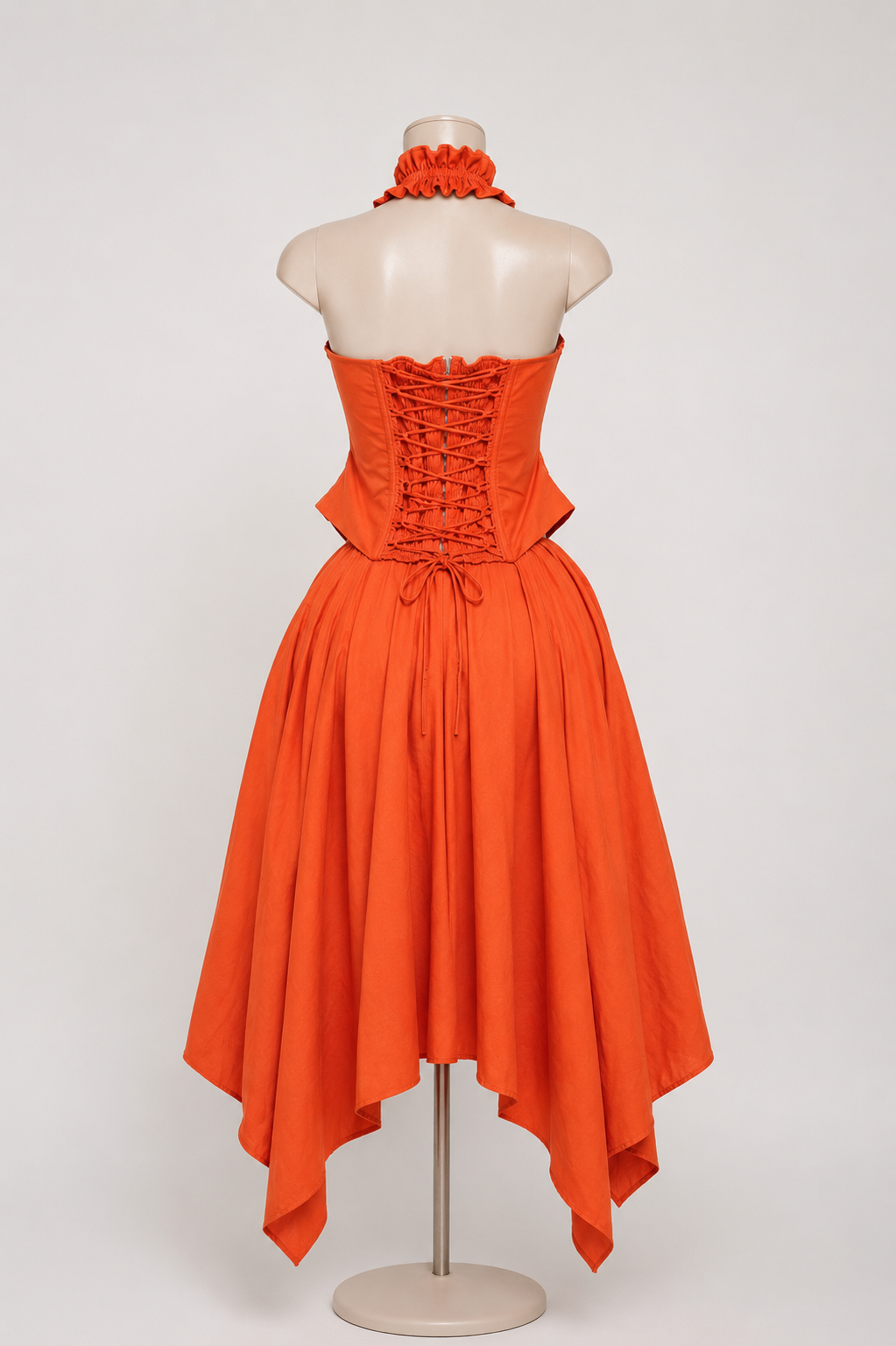 Radiant Ruched Handkerchief Hem Dress
