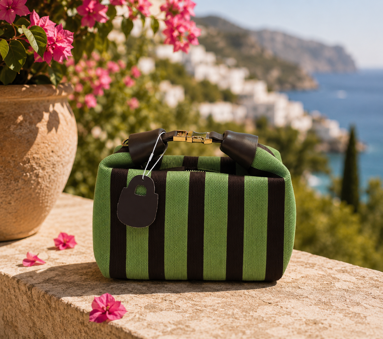 The Monaco Stripe Mini Satchel