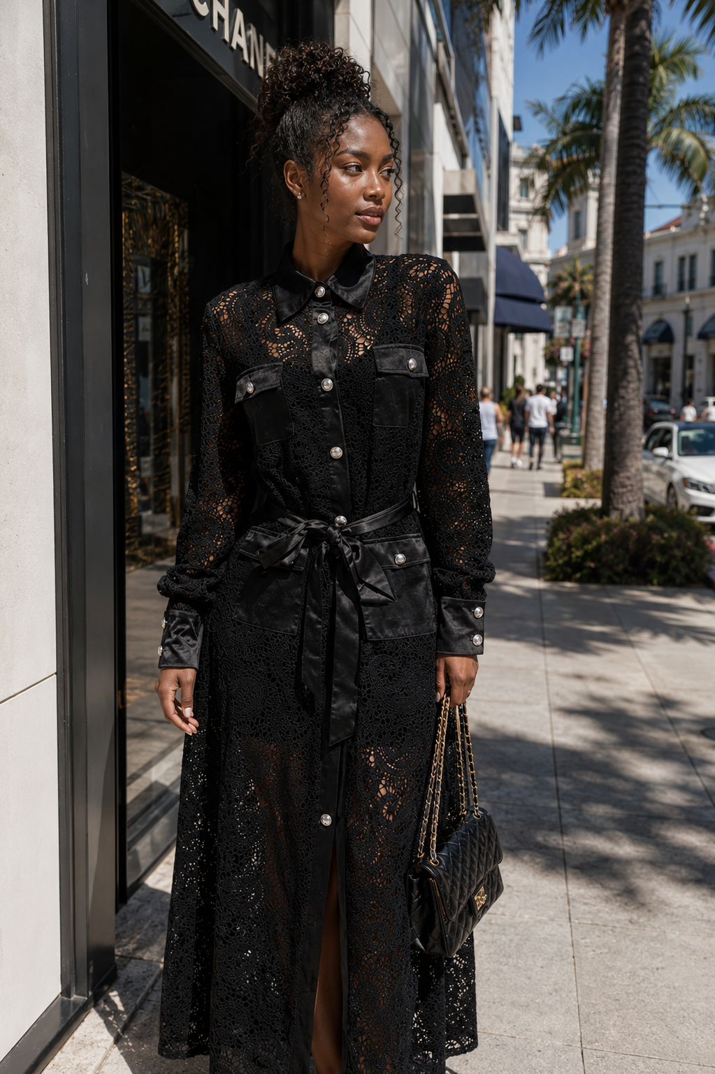 The Lace Shirt Dress – esteesluxury