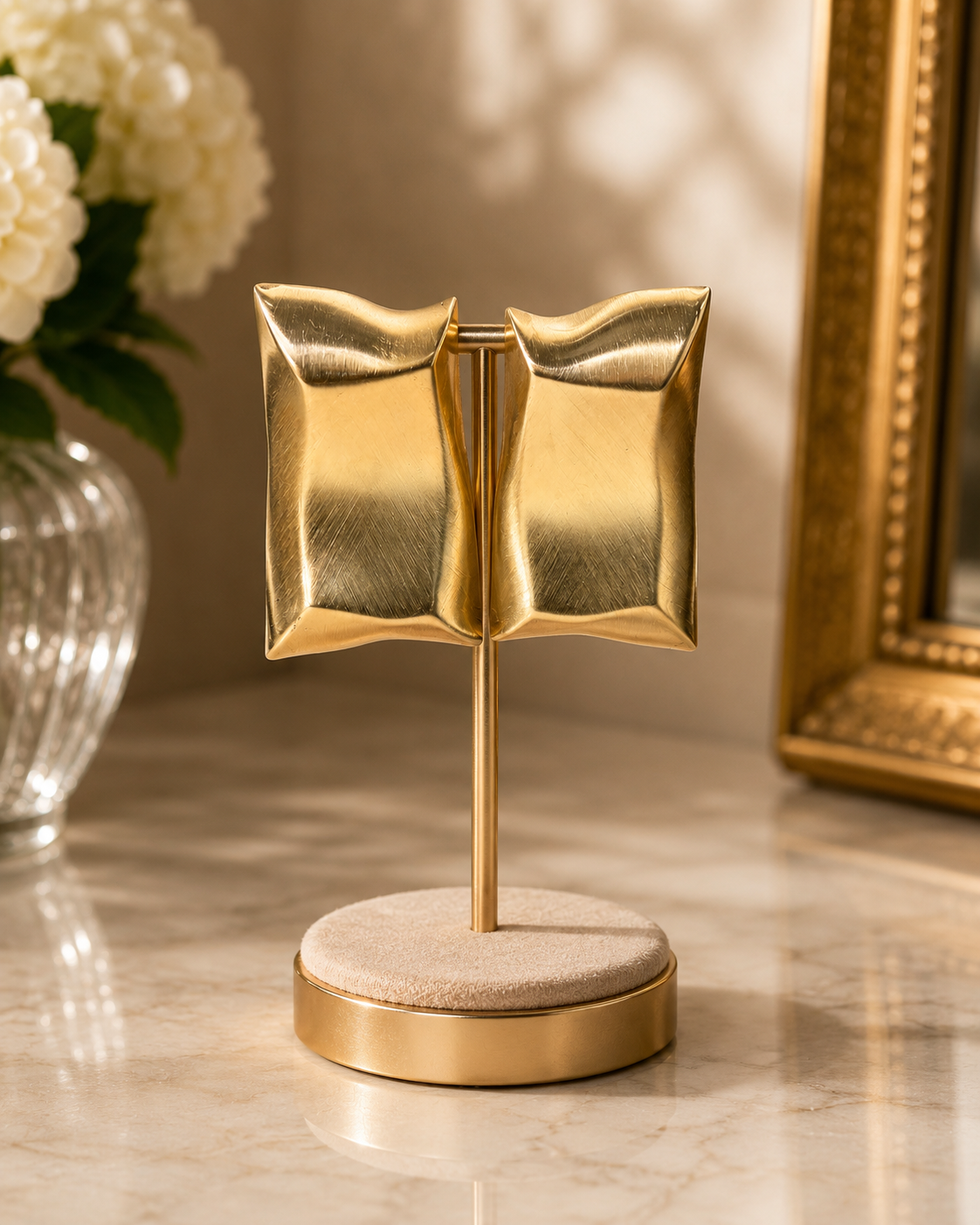 Aurelia Sculpted Gold Statement Earrings