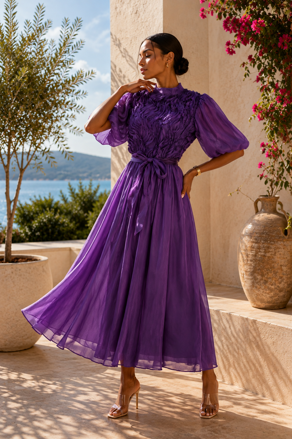 The Seraphina Sculpted Satin Maxi Dress