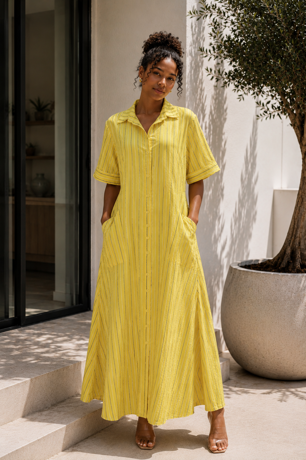 The Amalfi Stripe Shirt Dress