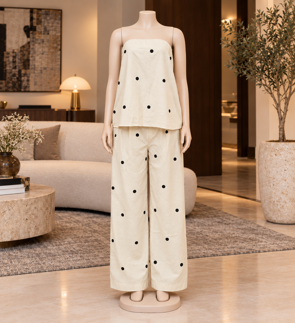 Celaya Polka Dot Bandeau Co-Ord Set