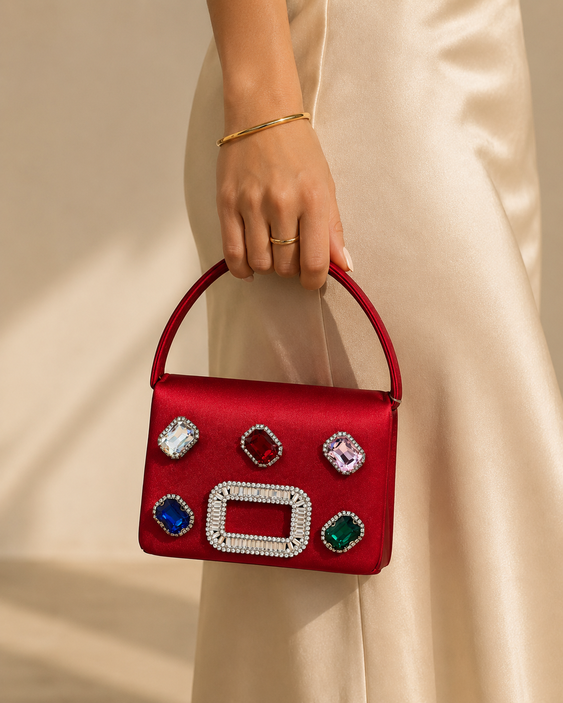 The Ruby Jewel Top Handle Bag